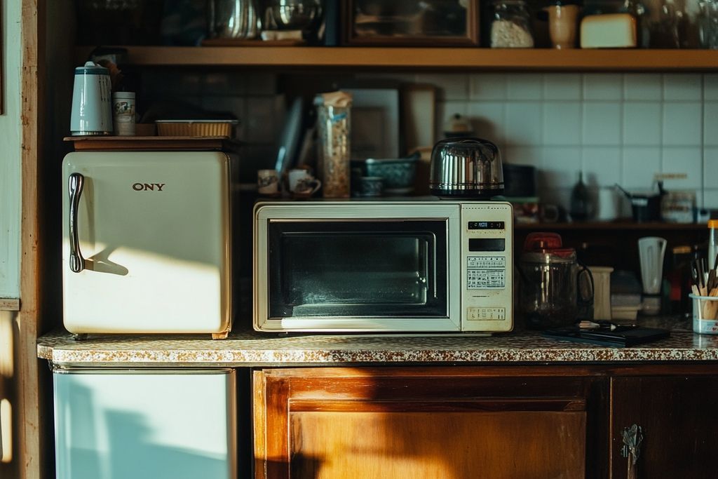 Peut on poser un micro ondes sur un frigo vintage